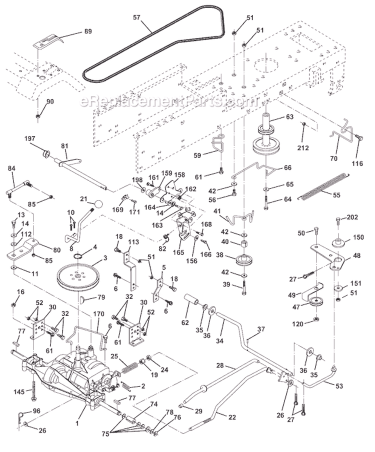 Page C Diagram and Parts List for WE16542D  Weed Eater Lawn Tractor
